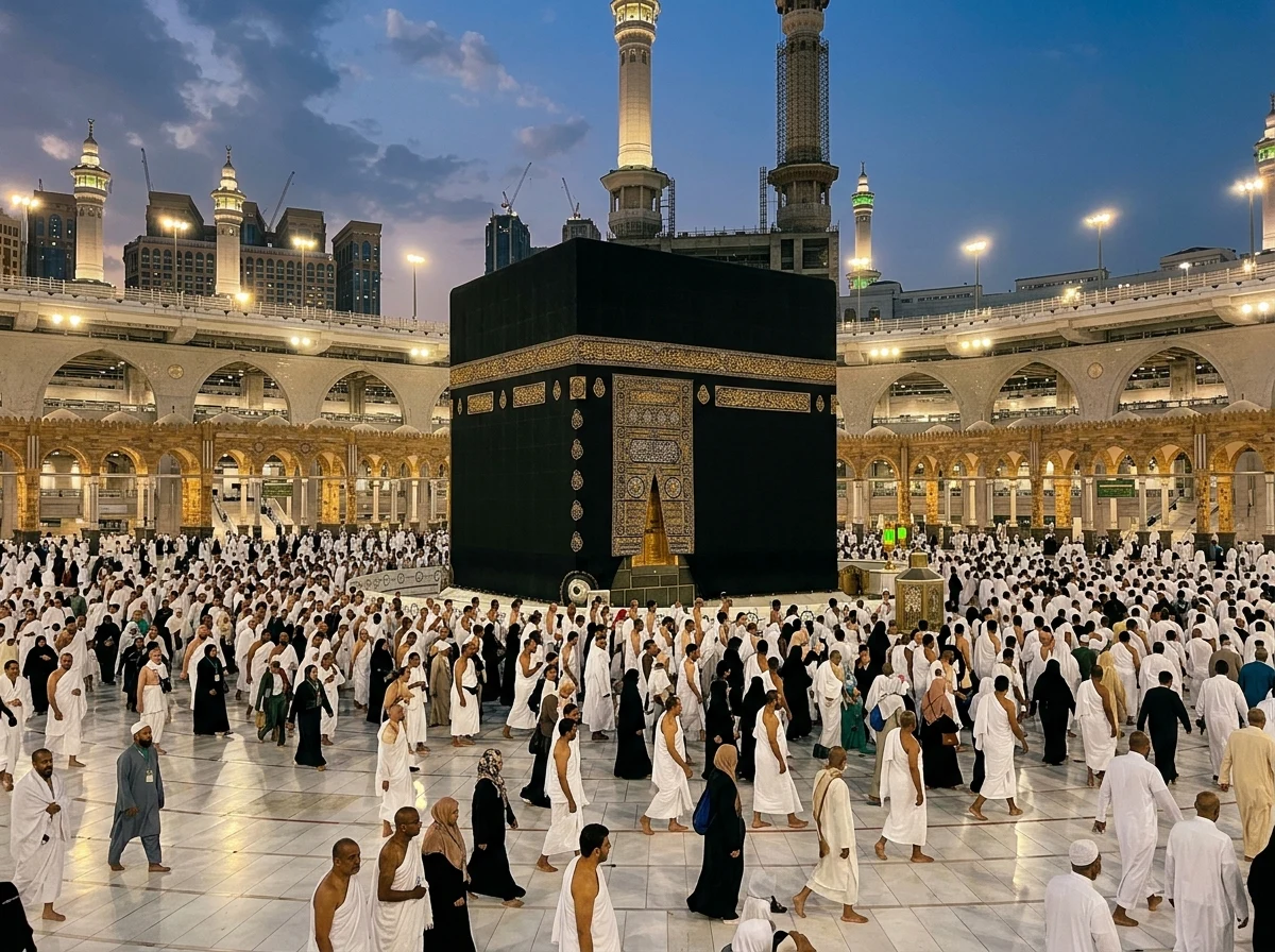 Holy Kaaba at Makkah Al-Mukarramah